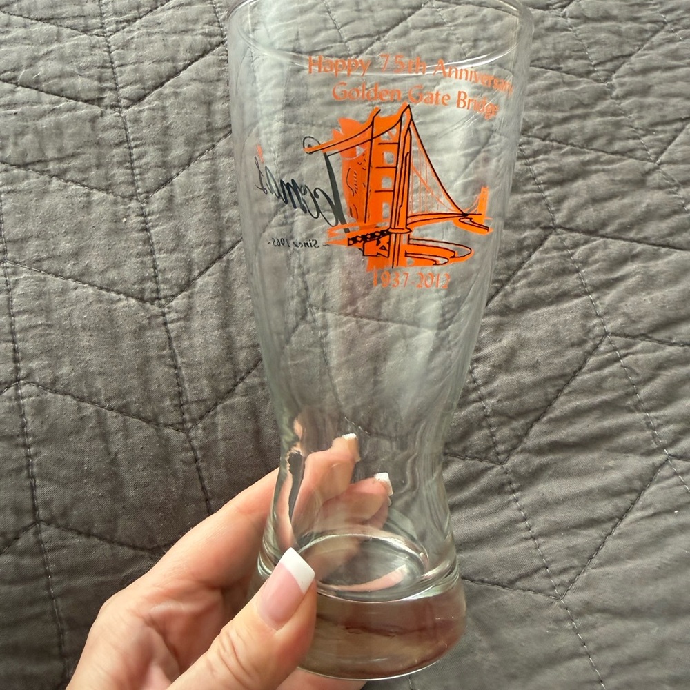 Golden Gate Bridge 75th Anniversary Glass